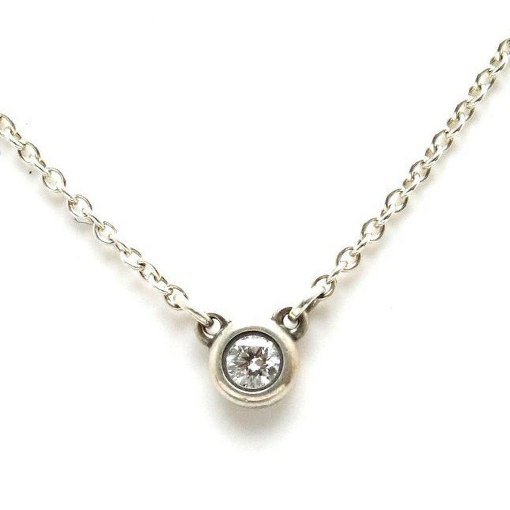 TIFFANYCo Tiffany By the Yard Necklace Pendant Silver Diamond